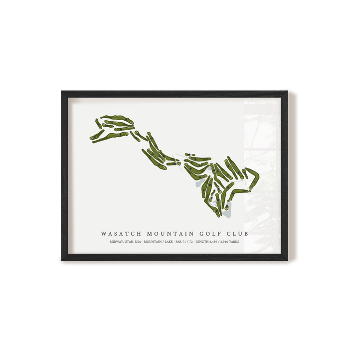 Wasatch Mountain Golf Course | Golf Course Print | Black Frame
