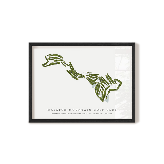 Wasatch Mountain Golf Course | Golf Course Print | Black Frame