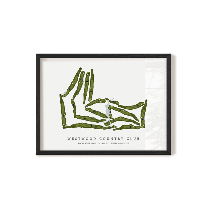 Westwood Country Club | Golf Course Print | Black Frame