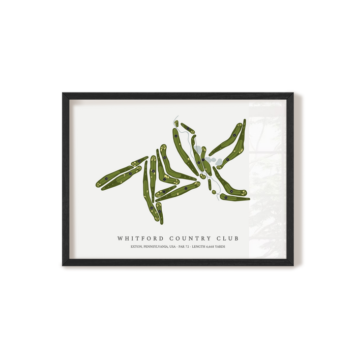 Whitford Country Club | Golf Course Print | Black Frame