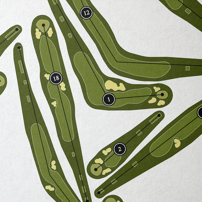 Whitford Country Club | Golf Course Print | Close Up