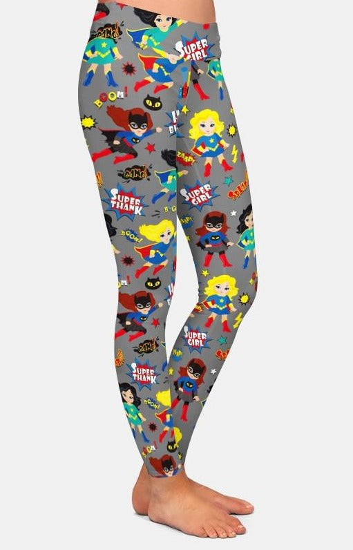 Womens 3D Super Hero Printed Leggings