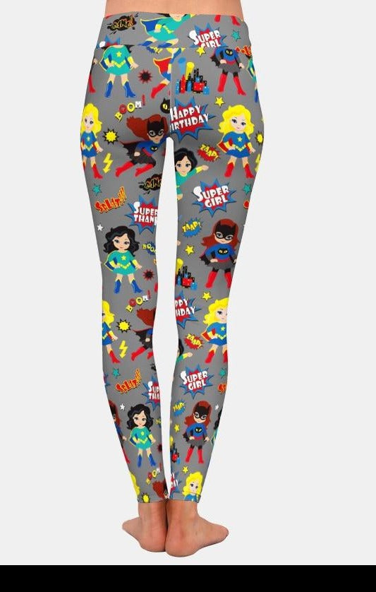 Womens 3D Super Hero Printed Leggings