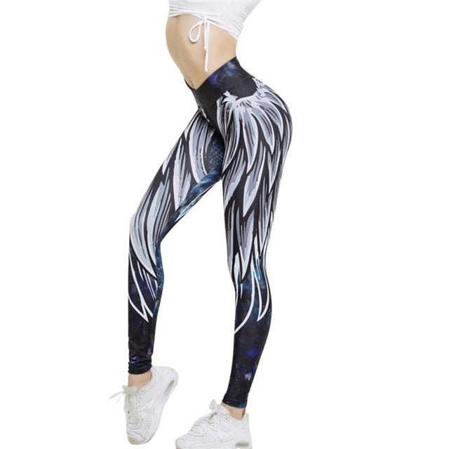 Womens AHH-MAZ-ING Printed Graphic Workout Leggings
