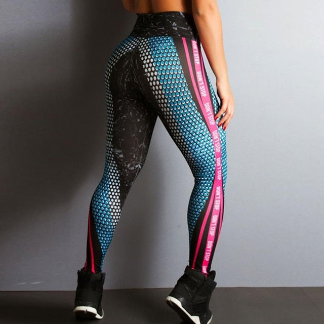 Womens AHH-MAZ-ING Printed Graphic Workout Leggings