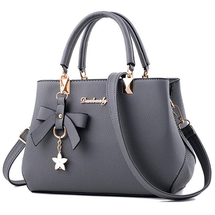 Womens Elegant Luxury Shoulder Handbag With Bow