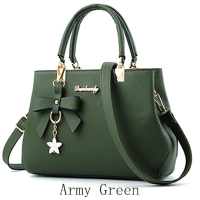 Womens Elegant Luxury Shoulder Handbag With Bow