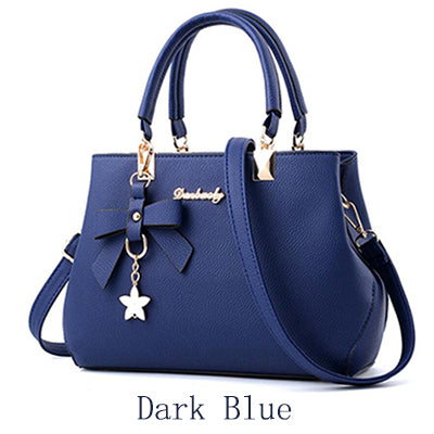Womens Elegant Luxury Shoulder Handbag With Bow