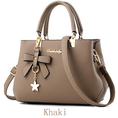 Womens Elegant Luxury Shoulder Handbag With Bow