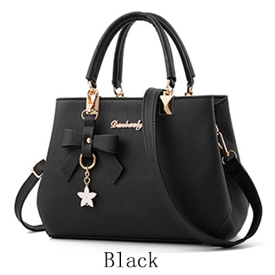 Womens Elegant Luxury Shoulder Handbag With Bow