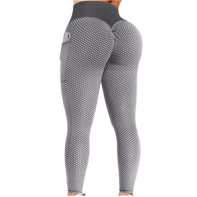 Womens HOT Seamless Butt Lifting Mesh Leggings - 2 Styles With Pockets