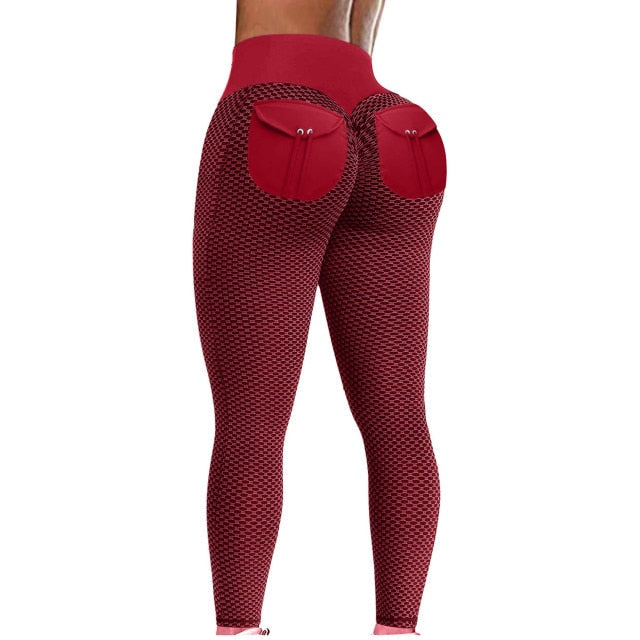 Womens HOT Seamless Butt Lifting Mesh Leggings - 2 Styles With Pockets