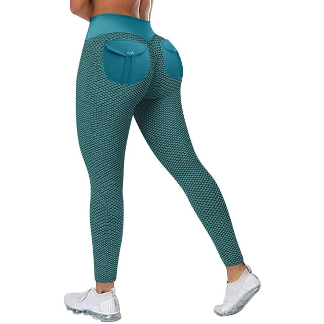 Womens HOT Seamless Butt Lifting Mesh Leggings - 2 Styles With Pockets