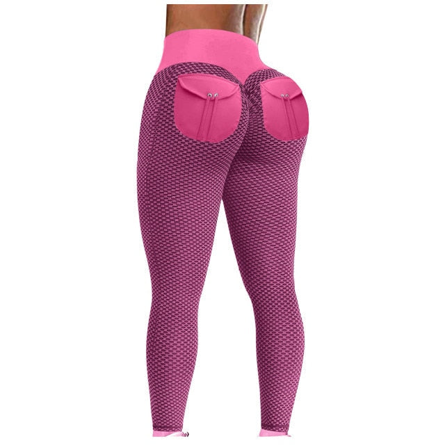 Womens HOT Seamless Butt Lifting Mesh Leggings - 2 Styles With Pockets