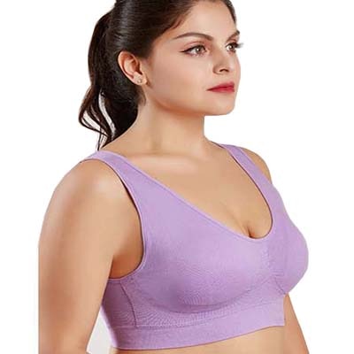 Womens Seamless Assorted Colourful Bras With Pads