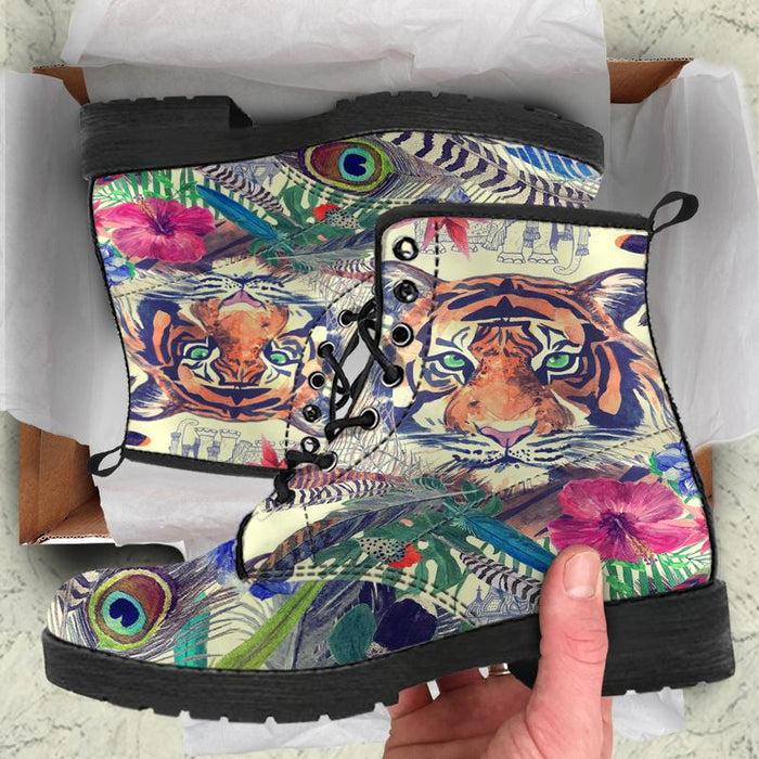 Womens TERRIFIC Tiger Printed Fashion Ankle Boots