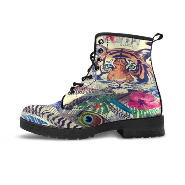 Womens TERRIFIC Tiger Printed Fashion Ankle Boots