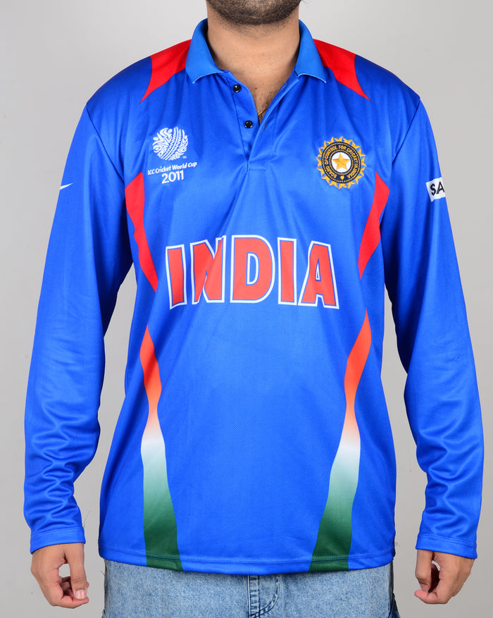 WORLD CUP 2011 ODI JERSEY - EXCLUSIVE EMBROIDERY (FULL SLEEVES)
