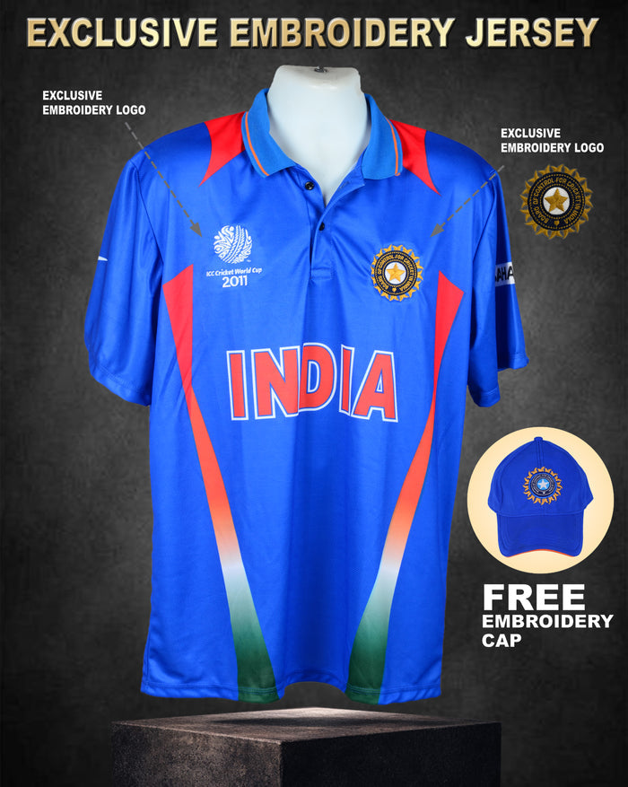 WORLD CUP 2011 ODI JERSEY - EXCLUSIVE EMBROIDERY