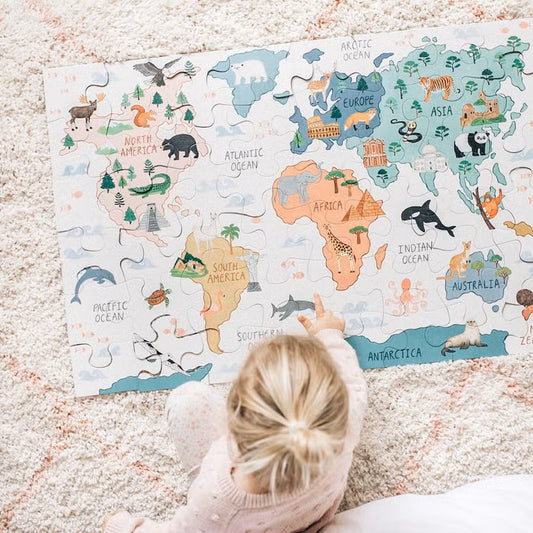 World Map Floor Puzzle