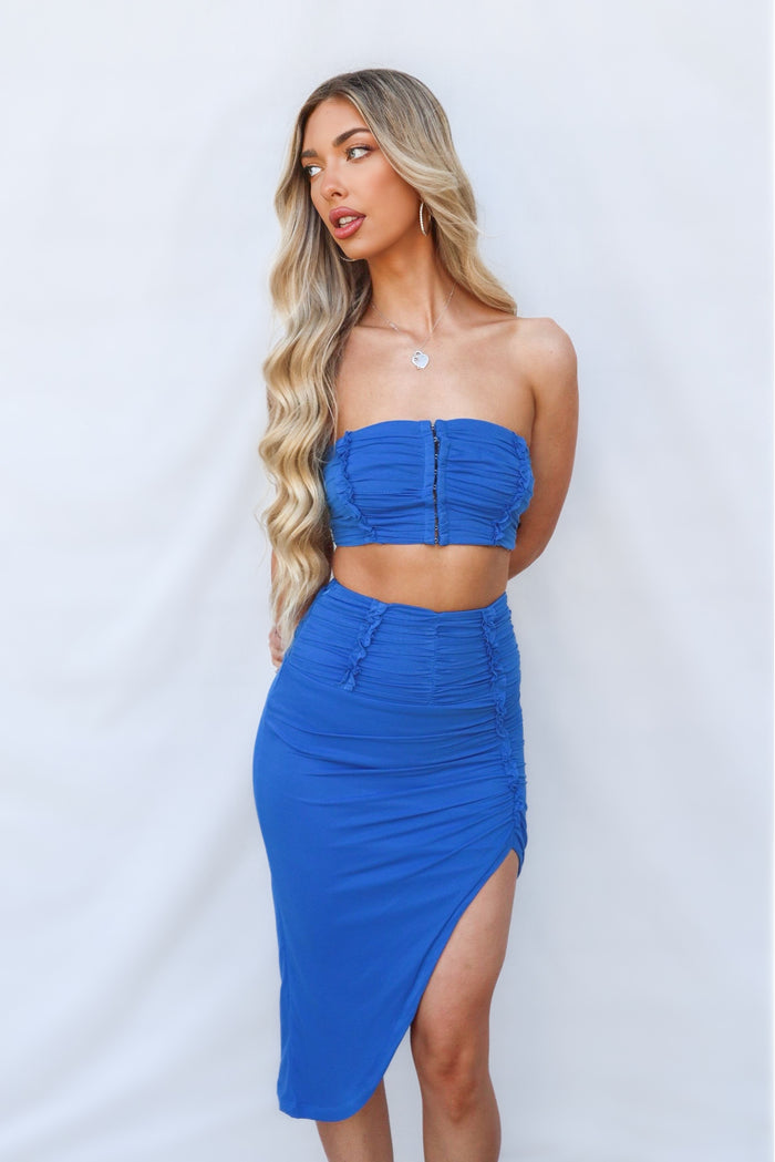 Xandra Set Top - Electric Blue - Runway Goddess
