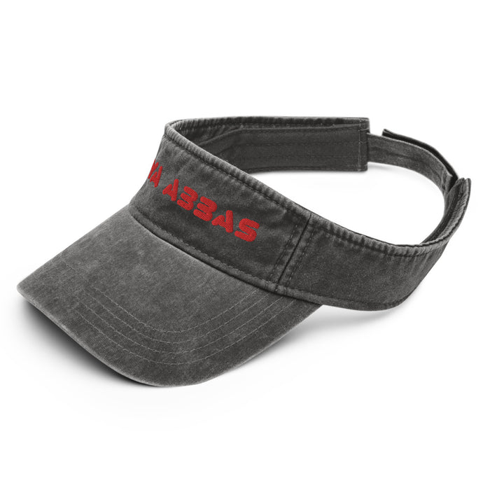 Ya Abbas (as) Red - 3D Embroidered Denim Visor