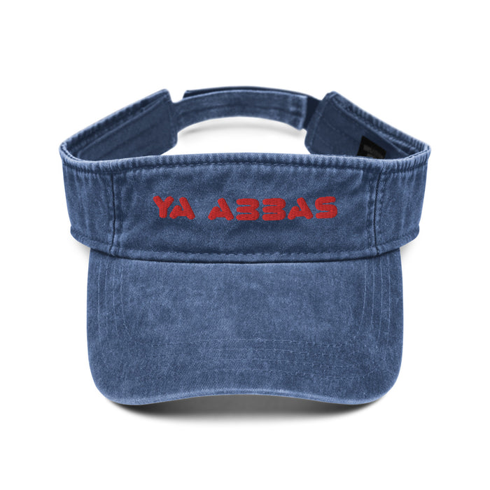 Ya Abbas (as) Red - 3D Embroidered Denim Visor
