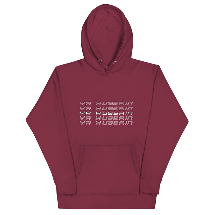 Ya Hussain (as) Retro Style White - Premium Hoodie WOMEN - Hayder Maula