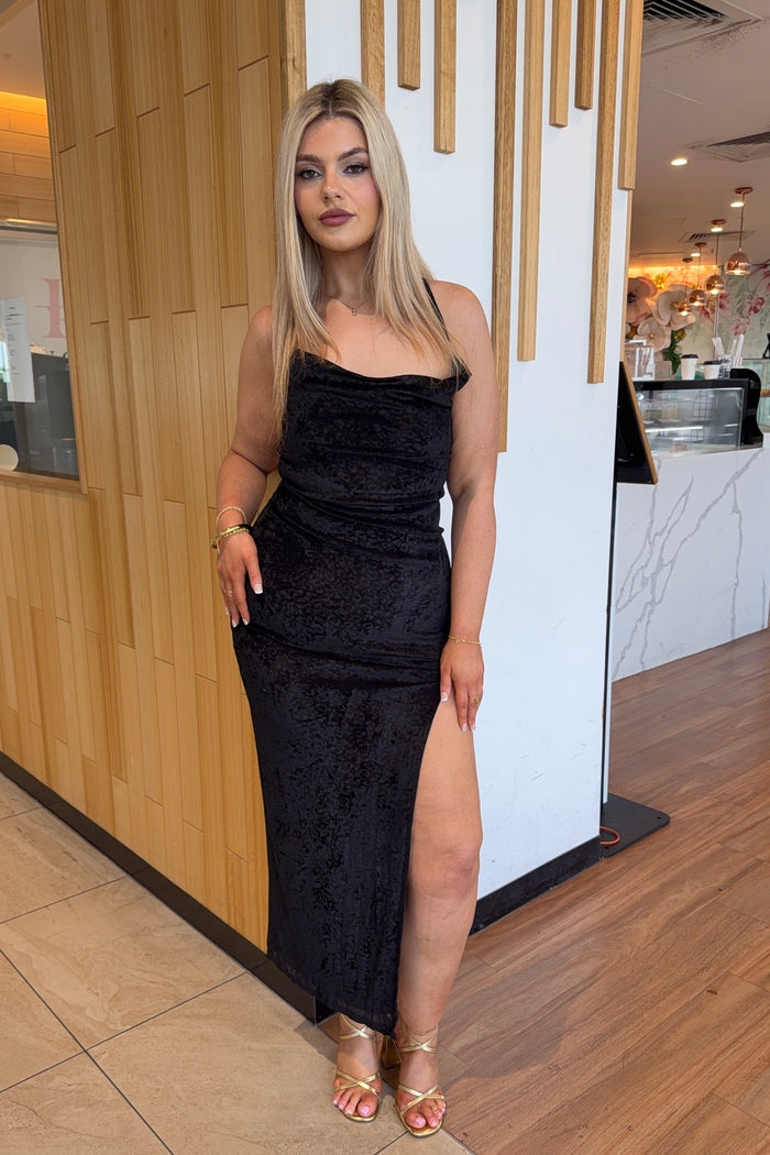 Ziggy Maxi Dress - Black - Runway Goddess