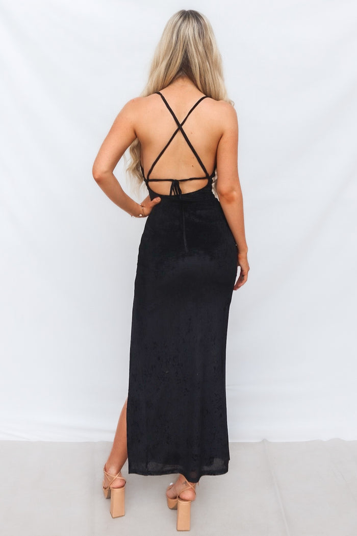 Ziggy Maxi Dress - Black - Runway Goddess