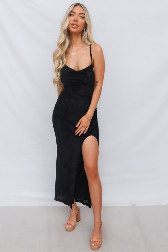 Ziggy Maxi Dress - Black - Runway Goddess