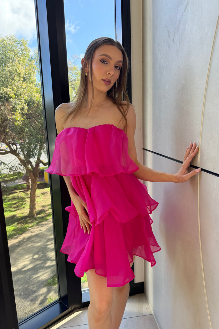 Zimmi Mini Dress - Hot Pink - Runway Goddess