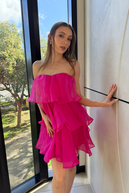 Zimmi Mini Dress - Hot Pink - Runway Goddess