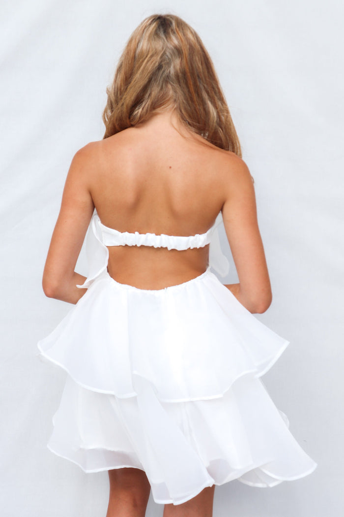 Zimmi Mini Dress - White - Runway Goddess