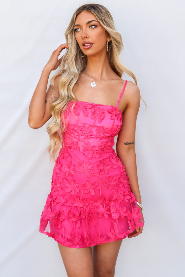 Zinya Mini Dress - Pink - Runway Goddess