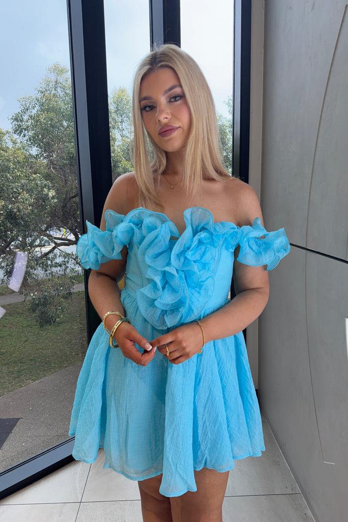 Zuma Mini Dress - Blue - Runway Goddess