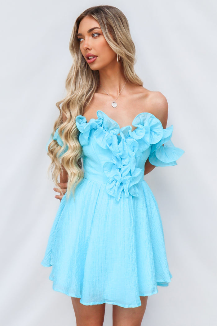 Zuma Mini Dress - Blue - Runway Goddess