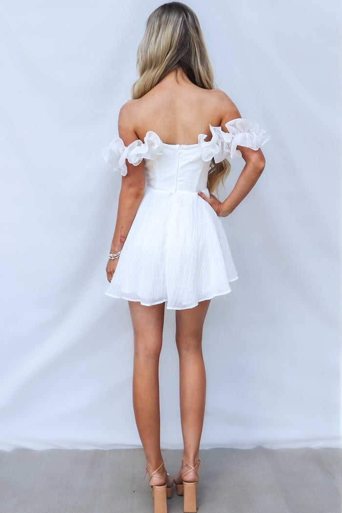 Zuma Mini Dress - White - Runway Goddess