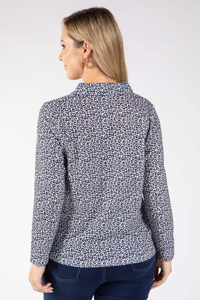 Zuri Mini Leopard Print Blouse